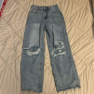 Woman’s wide leg jeans